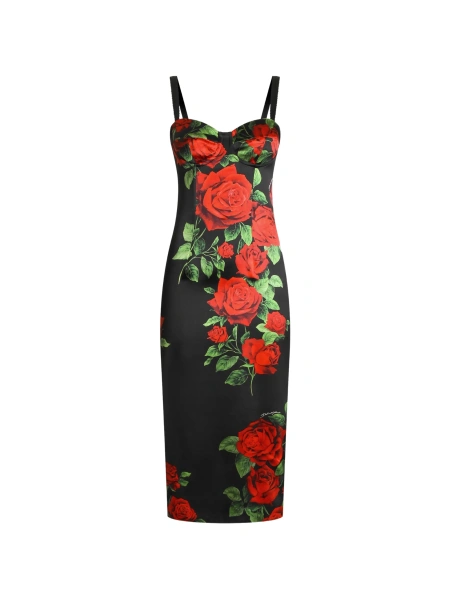 Rochie de ocazie Dolce & Gabbana neagra din elastan si matase
