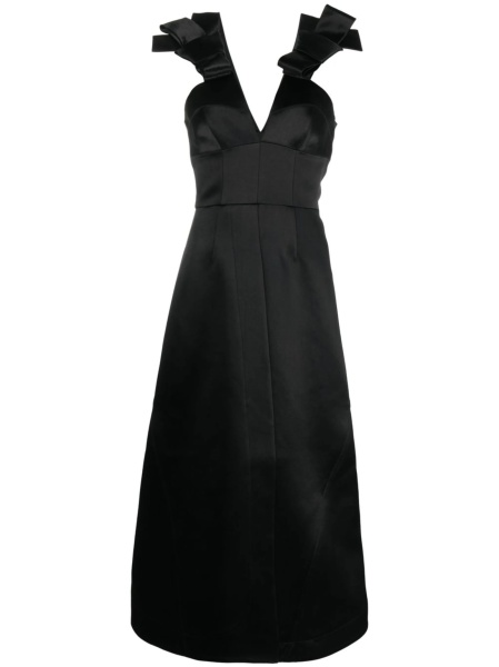 Rochie de ocazie Jil Sander neagra din acetat