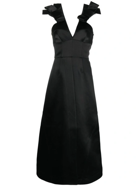 Rochie de ocazie Jil Sander neagra din acetat