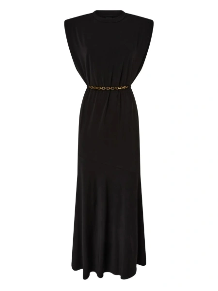 Rochie de seara Pinko neagra din acetat si elastan