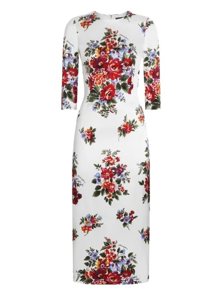 Rochie de zi Dolce & Gabbana alba din nylon si polyester