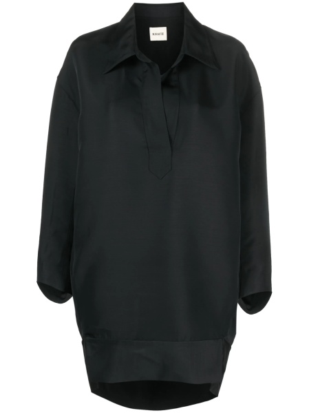 Rochie de zi Khaite neagra din vascoza si lana
