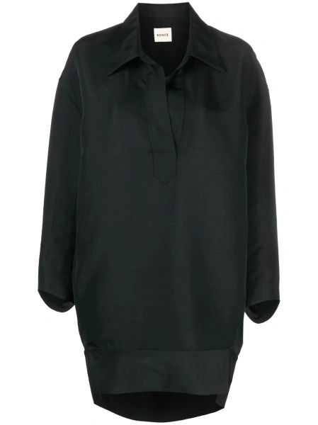 Rochie de zi Khaite neagra din vascoza si lana