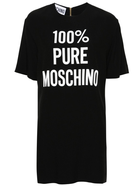 Rochie de zi Moschino neagra din vascoza si acetat