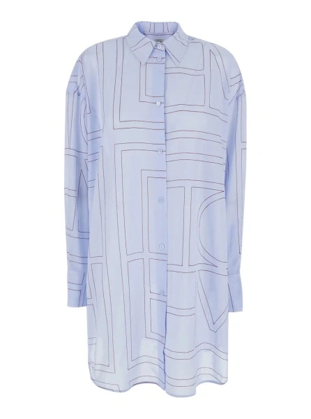 Rochie TOTEME albastra din amestec de bumbac