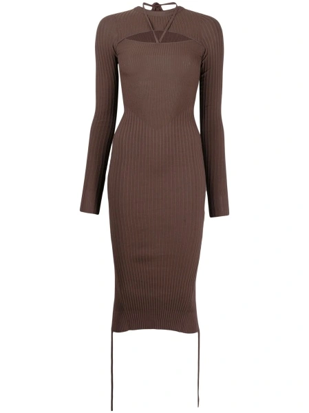 Rochie tricotata ANDREADAMO maro