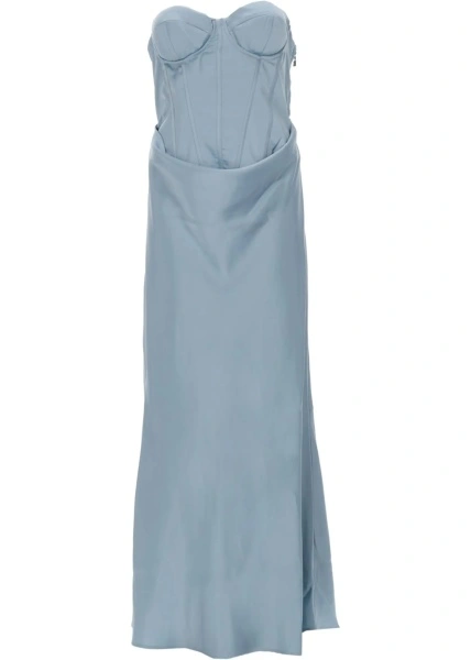 Rochii Abito In Satin Con Corsetto