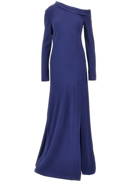 Rochii Asymmetrical neckline long dress