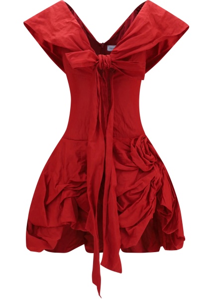 Rochii Draped shawl-collar midi Dress