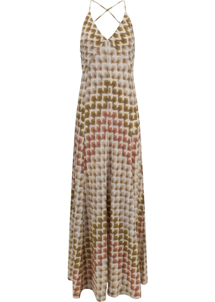 Rochii Long lamé viscose Dress with crossed straps