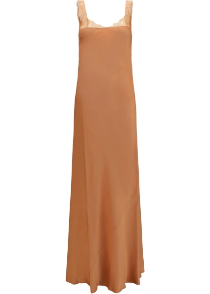 Rochii satin maxi Dress with lace trims