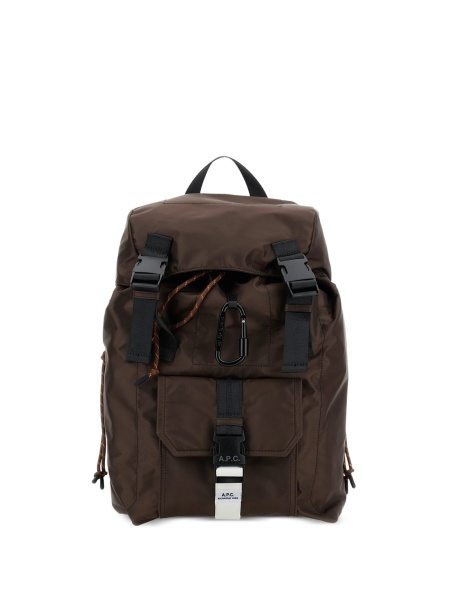 Rucsac A.P.C. maro din nylon