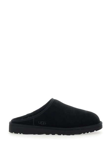 Saboti Black mules with round toe in suede for men