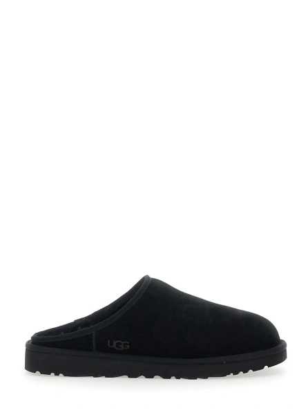 Saboti Black mules with round toe in suede for men