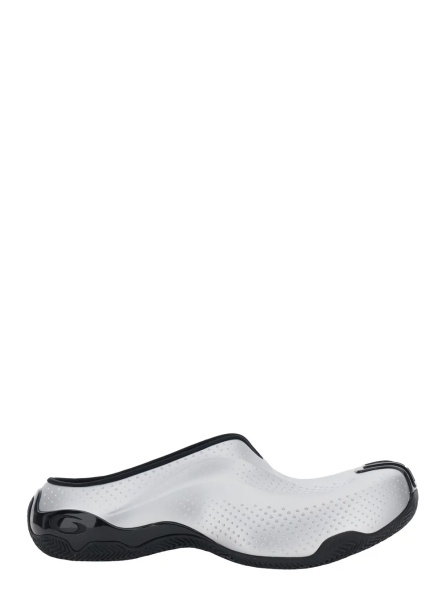 Saboti Grey mules with logo on the side and number on the front and back in tech fabric man