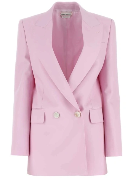 Sacou Alexander McQueen roz din lana