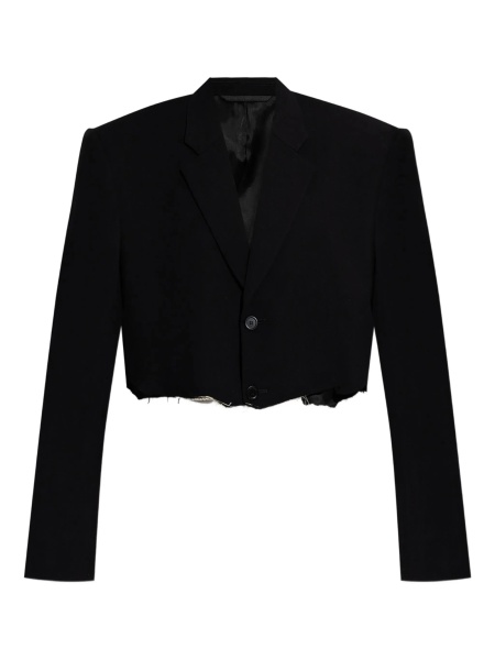 Sacou Balenciaga negru din lana si vascoza