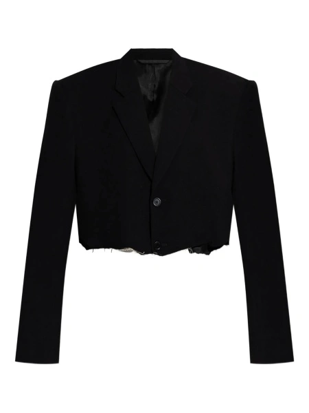 Sacou Balenciaga negru din lana si vascoza