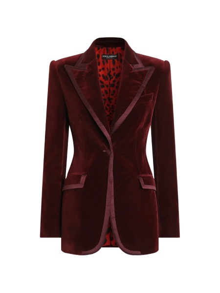 Sacou Dolce & Gabbana violet din matase si polyester