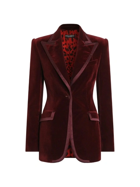 Sacou Dolce & Gabbana violet din matase si polyester