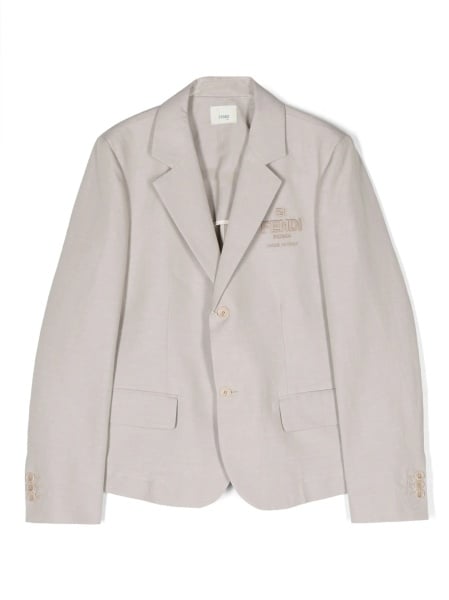 Sacou Fendi neutru din in si bumbac