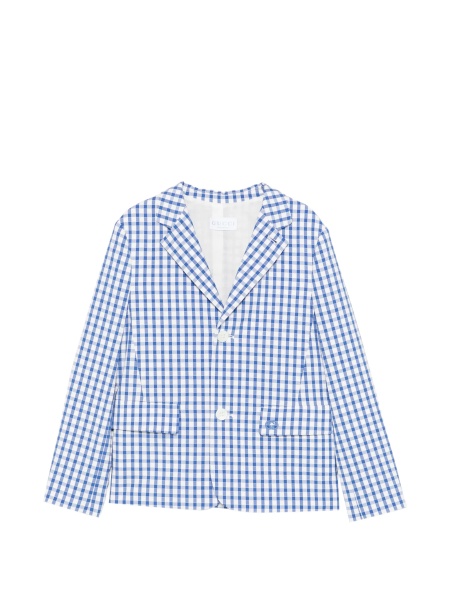Sacou Gucci albastru din polyester si bumbac