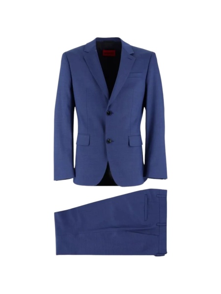 Sacou Hugo Boss albastru din polyester si lana