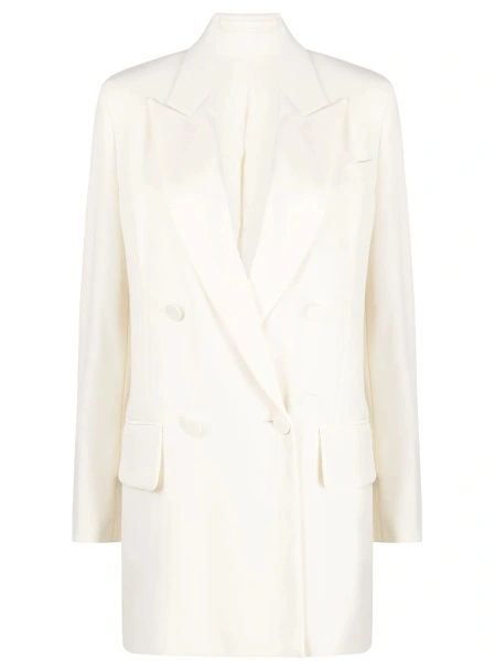 Sacou Max Mara neutru din lana si polyester