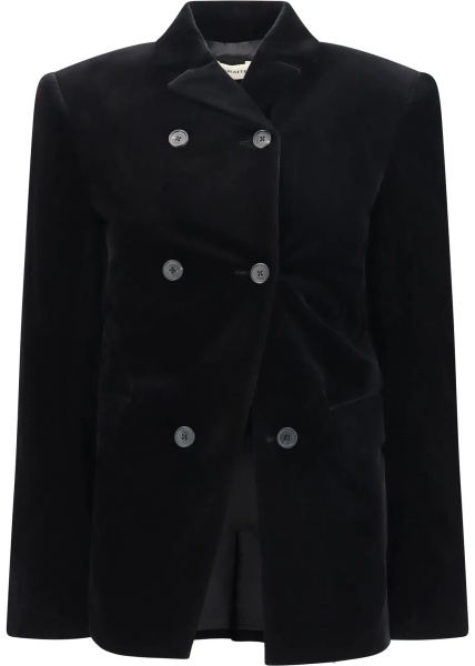Sacou Rolo stretch-velvet double-breasted Jacket