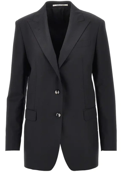 Sacou Wool and silk 'Bertha' single-breasted jacket