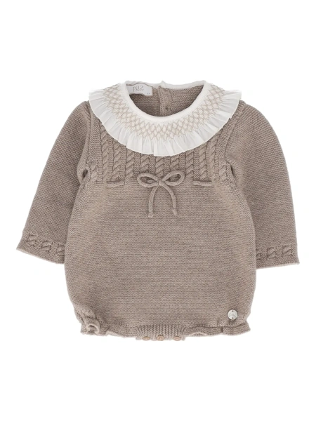 Salopete KNIT NEWBORN ROMPER "TERRA"