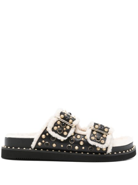 Sandale ASH negre din piele
