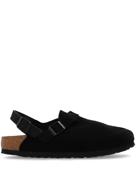 Sandale Birkenstock negre din piele intoarsa