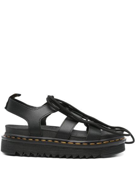 Sandale Dr. Martens negre din piele