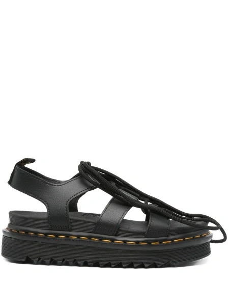 Sandale Dr. Martens negre din piele