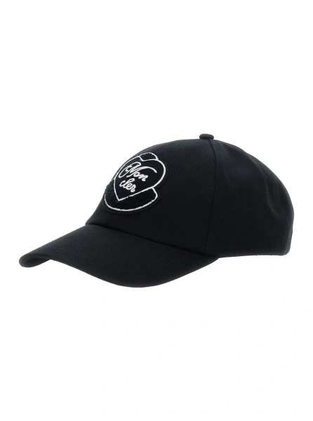 Sapca Black Baseball Cap with Logo Embroidery on the Front in Cotton Woman