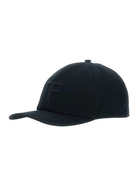 Sapca Black Baseball Cap with Logo on the Front in Cotton for Men