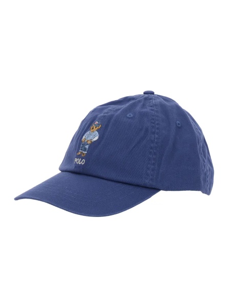 Sapca Blue Baseball Cap with Bear Embroidery in Cotton for Men
