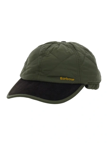 Sapca Green Baseball cap with Logo lettering on the front and adjustable closure at the back in quilted fabric for men
