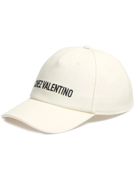 Sapca Valentino Garavani neutra din polyester si bumbac