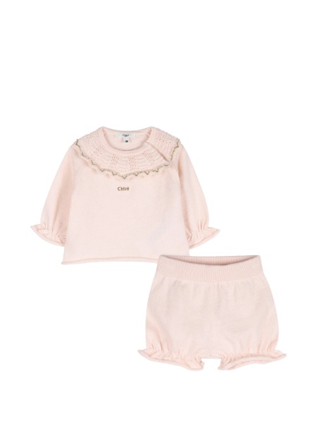 Set Chloe roz din polyester