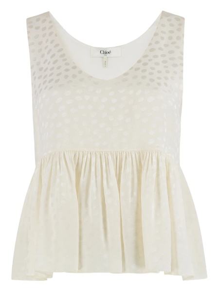 Silk peplum top
