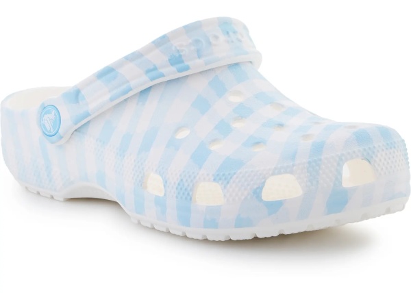 Slapi Classic Gingham Clog White/Blue