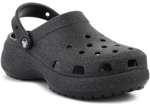 Slapi CLASSIC PLATFORM GLITTER CLOG W BLACK