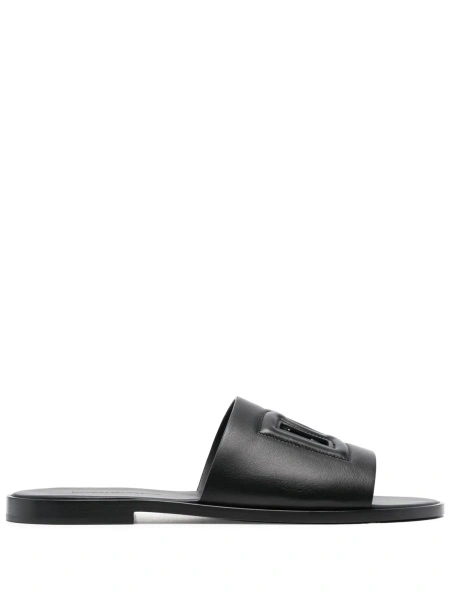 Slapi Dolce & Gabbana negri din piele