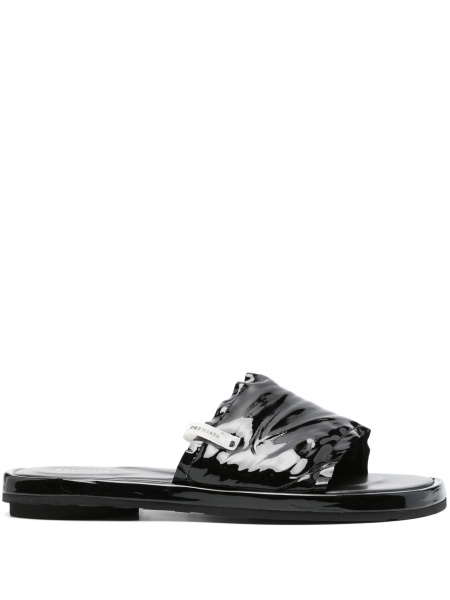 Slapi Premiata negri din piele