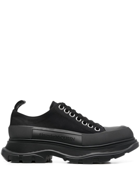 Sneakers Alexander McQueen tread slick negri din bumbac