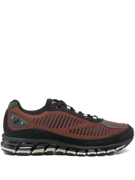 Sneakers ASICS maro din material textil si piele intoarsa