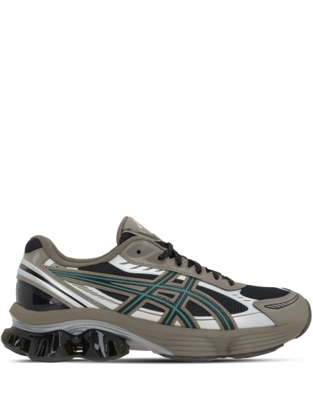Sneakers ASICS negri din material textil si piele eco