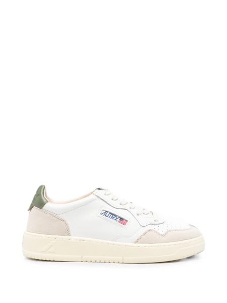 Sneakers AUTRY albi din piele si piele intoarsa